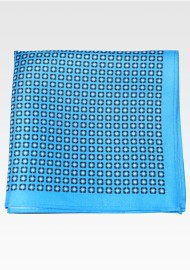 Silk Pocket Square in Mermaid Blue