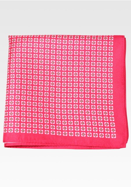 Hot Fuchsia Pink Designer Silk Pocket Square
