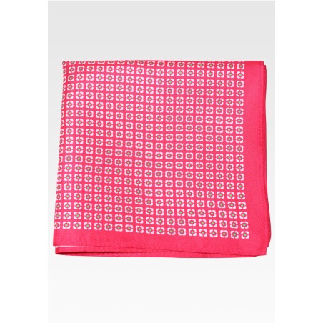 Hot Fuchsia Pink Designer Silk Pocket Square