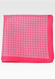 Hot Fuchsia Pink Designer Silk Pocket Square
