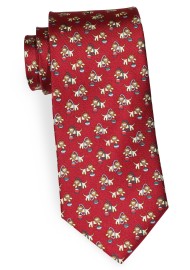Circus Lion Print Necktie in Finest Silk Fabric