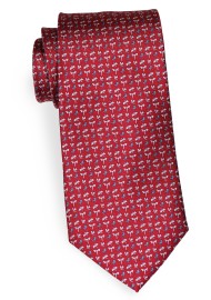 XL Silk Necktie | Burgundy with Gold Dragonflies