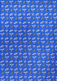 XL Length Blue Tie with Dragonflies
