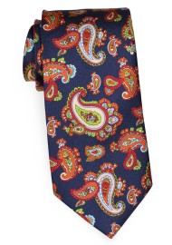 Big and Tall Mens Tie in Luxury Paisley Print