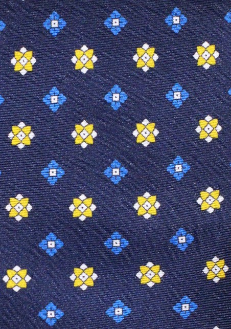 Extra Long Silk Necktie in Designer Print Pattern by CANTUCCI