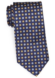 Floral Print Silk Necktie in Longer Length for Tall Men