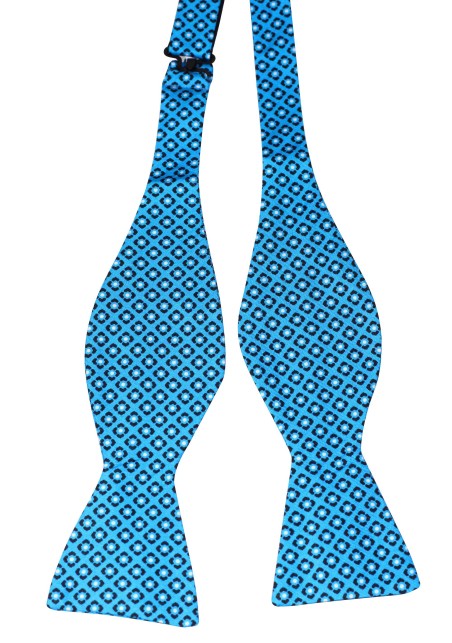 Mermaid Blue Silk Bow Tie in Self Tie Style
