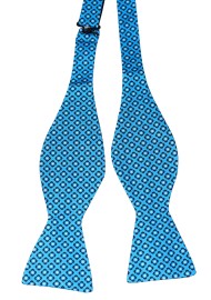 Mermaid Blue Silk Bow Tie in Self Tie Style