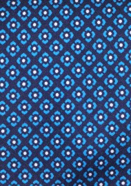 Navy Blue Bowtie with Aqua Graphic Print