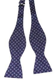 Self Tie Silk Bow Tie with Nautical Knot Design