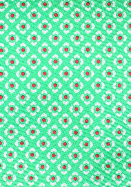 Graphic Print Silk Bowtie in Kelly Green