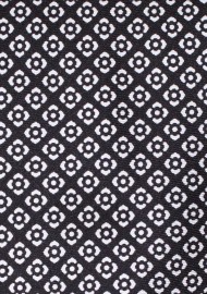 Black Bow Tie with White Graphic Print