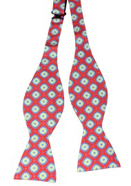 Silk Self Tied Bow Tie in Red, Royal, Golden Yellow