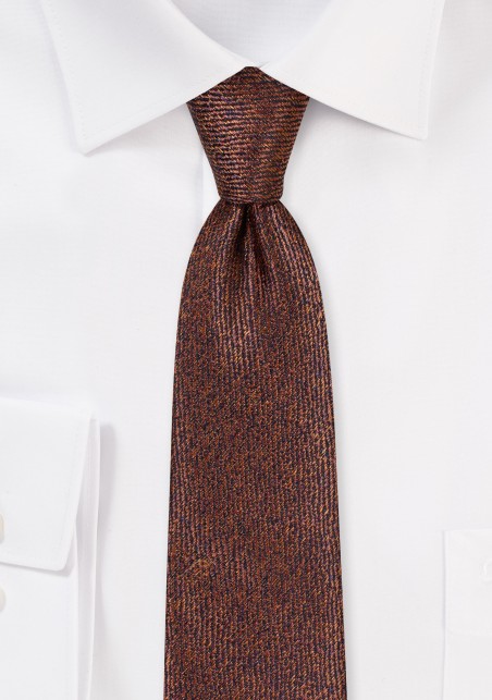 Skinny Designer Tie in Espresso Brown