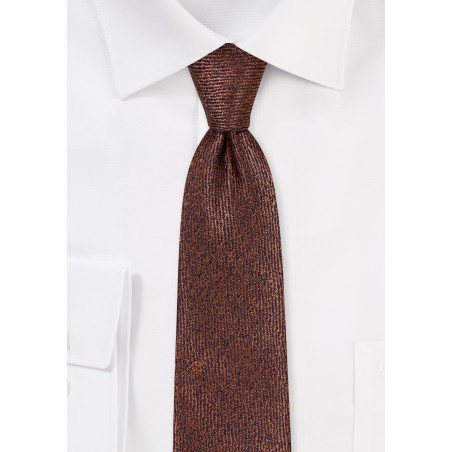 Skinny Designer Tie in Espresso Brown