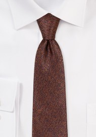Skinny Designer Tie in Espresso Brown