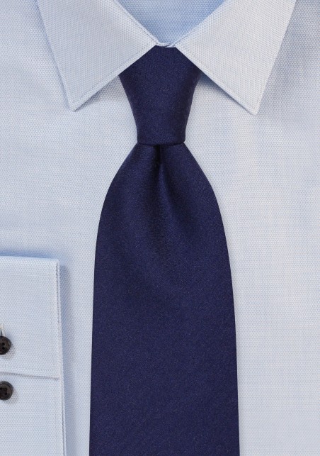 Wool Woven Necktie in Nightfall Blue