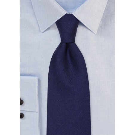Wool Woven Necktie in Nightfall Blue
