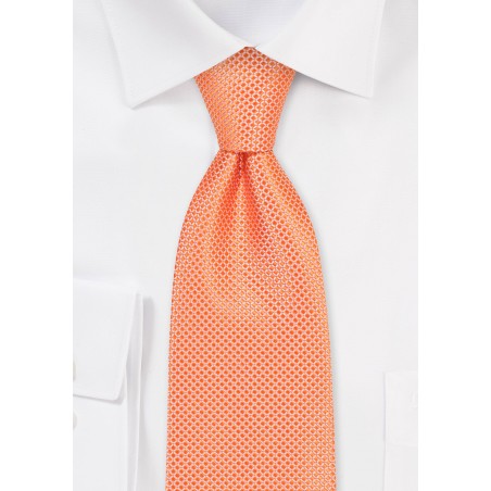 Tangerine Orange Necktie for Boys