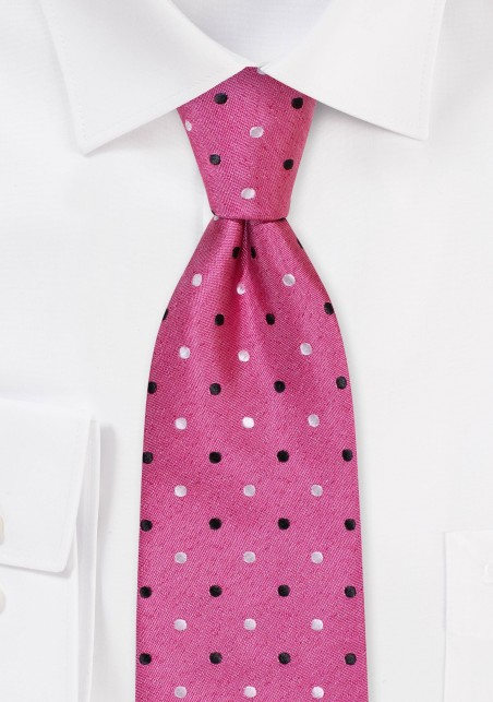 Polka Dot Tie in Lilac Rose
