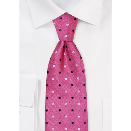 Polka Dot Tie in Lilac Rose