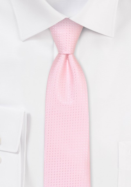 Light Pastel Pink Skinny Tie