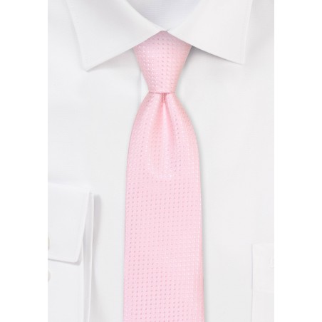 Light Pastel Pink Skinny Tie