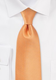 Designer Tangerine Tie with Texture