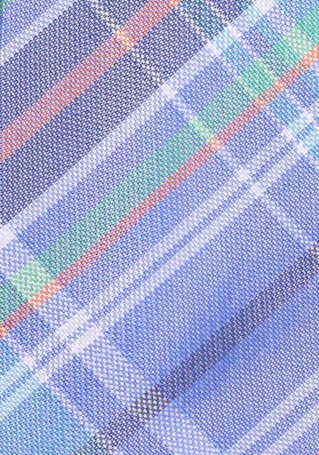 Skinny Madras Check Tie in Sky Blue