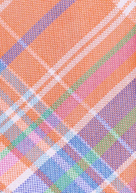 Trendy Slim Cut Madras Checks in Orange