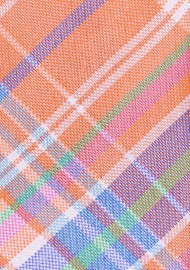 Trendy Slim Cut Madras Checks in Orange