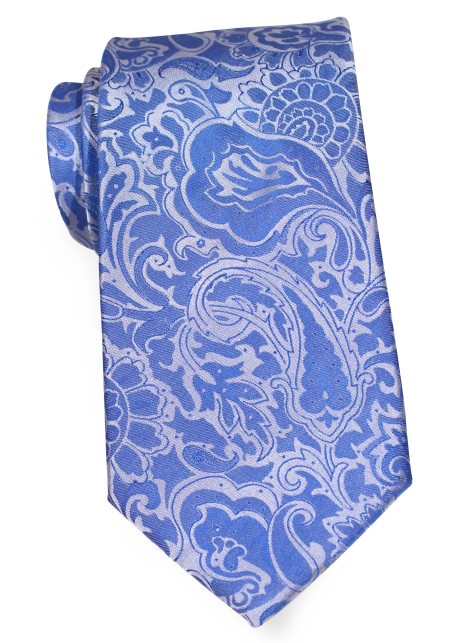 Cobalt Blue Paisley Tie