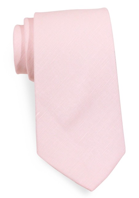 Linen Suspender Tie Set in Petal Pink