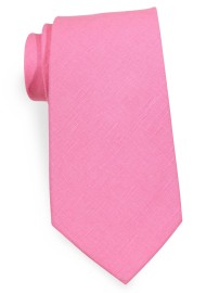 Linen Tie + Pocket Square in Bon Bon Pink