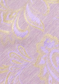 Fog Necktie | Fog and Gold Paisley Tie in Slim Cut Width