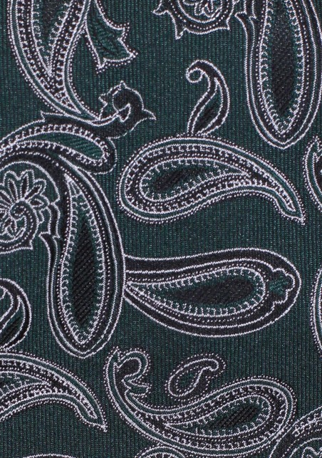 Hunter Green and Midnight Blue Paisley Tie