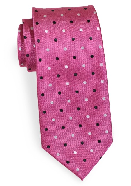 Polka Dot Tie in Lilac Rose
