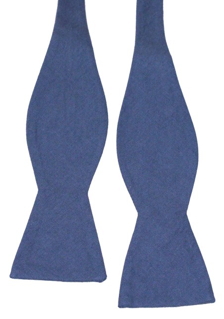 Neptune Blue Linen Bow Tie for Men in Self-Tie Style