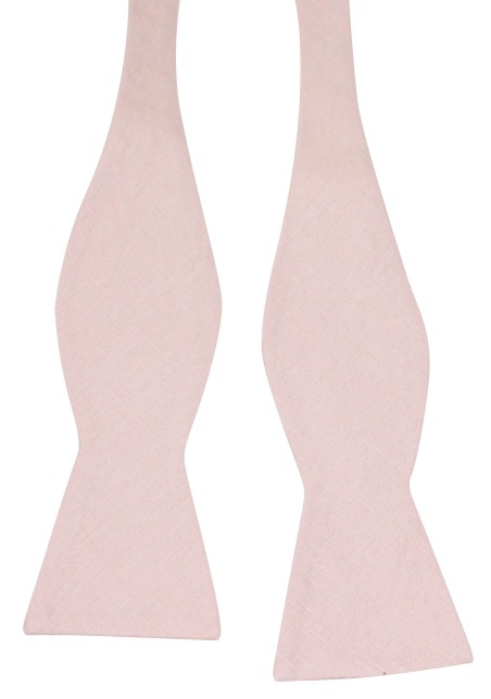 Almond Color Linen Bow Tie Self-Tie