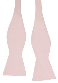 Almond Color Linen Bow Tie Self-Tie