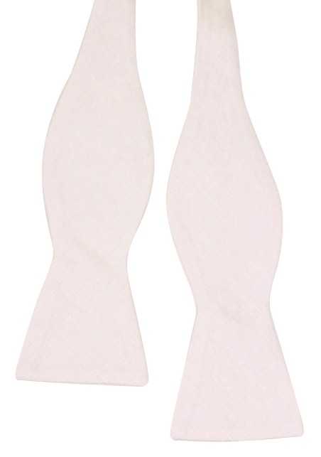 Self Tied Mens Bowtie in White Alabaster Color