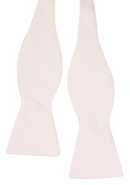Self Tied Mens Bowtie in White Alabaster Color