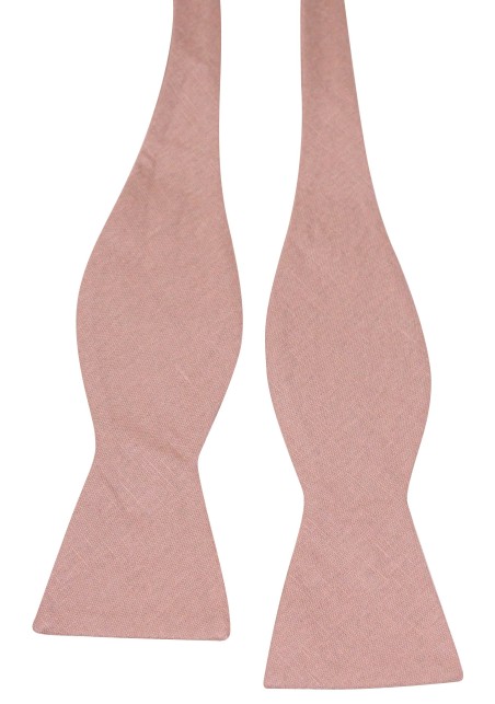 Sand Colored Linen Bowtie Self-Tie