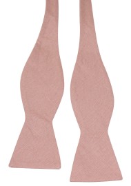 Sand Colored Linen Bowtie Self-Tie