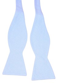 Light Sky Blue Self Tied Linen Bow Tie