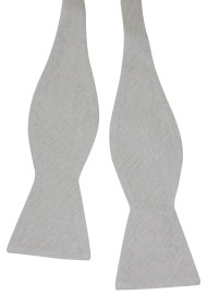 Moss Green Linen Bow Tie in Self-tie Cut