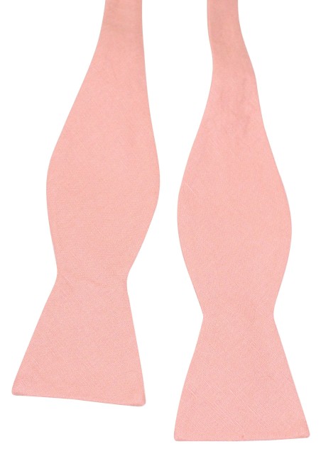 Champagne Rose Self-Tie Bow Tie in Linen