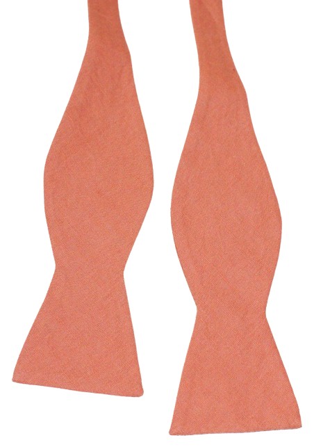 Bronzer Colored Linen Bowtie in Self Tie