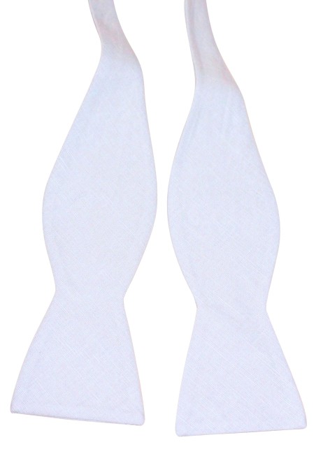 Mens Linen Bowtie in Mist Blue and Self-Tie Bow Tie Style