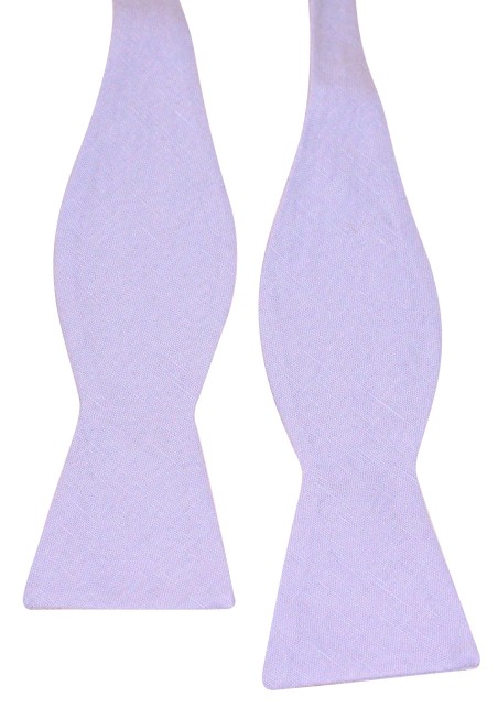 Iris Lavender Linen Bow Tie in Sel Tie Style